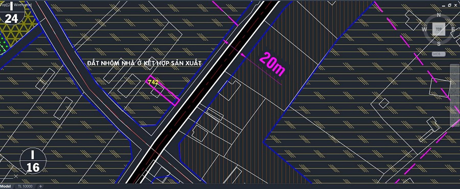 Hình chụp cắt từ file quy hoạch lô đất chào bán, quy hoạch đất ở nông thôn (đất ở kết hợp sản xuất), xây dựng tự do, xin phép dễ và hoàn công được ngay